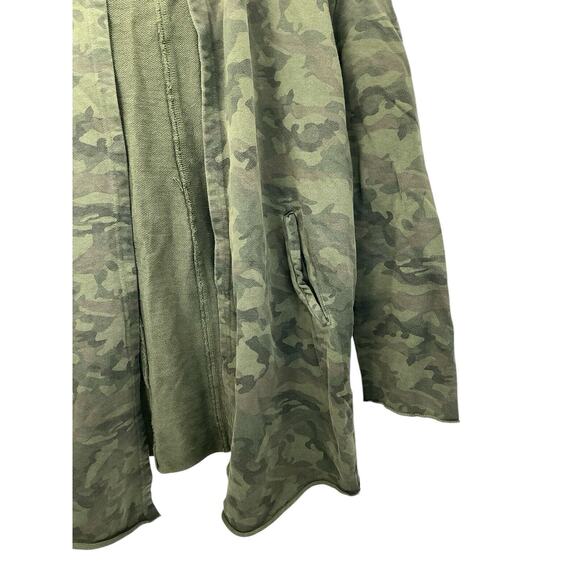 Zara Open Cardigan Hoodie Camouflage Women’s Size Medium - Picture 2 of 11